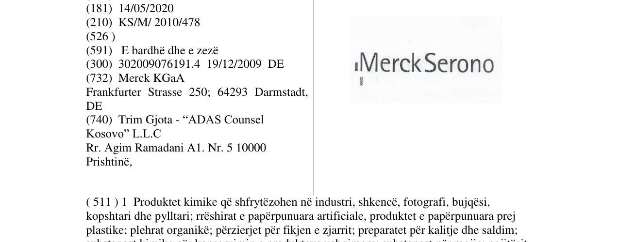 Zëri i markës Merck Serono në buletin