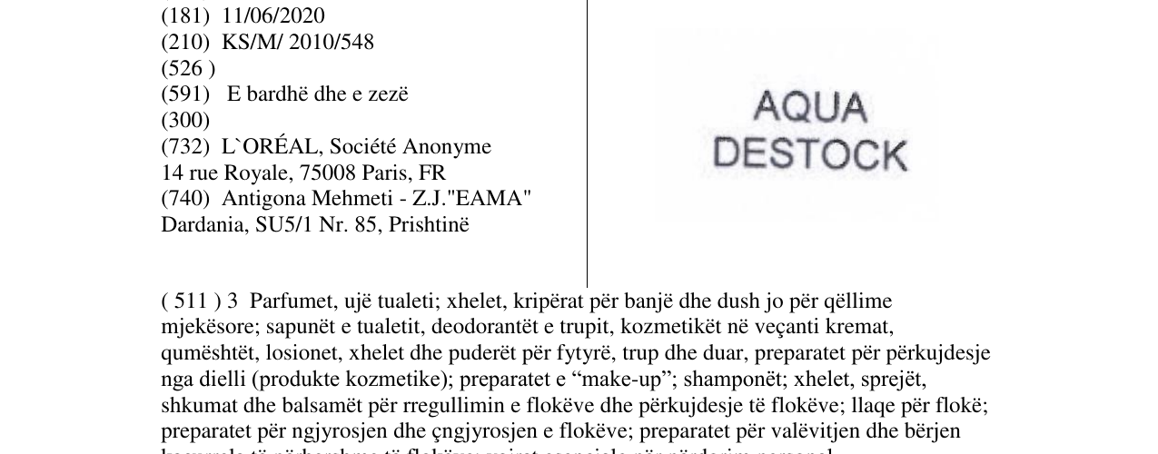 Zëri i markës Markë figurative në buletin