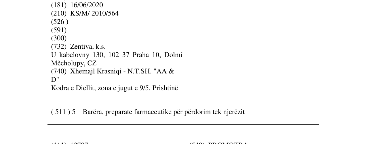 Zëri i markës CARZAP në buletin
