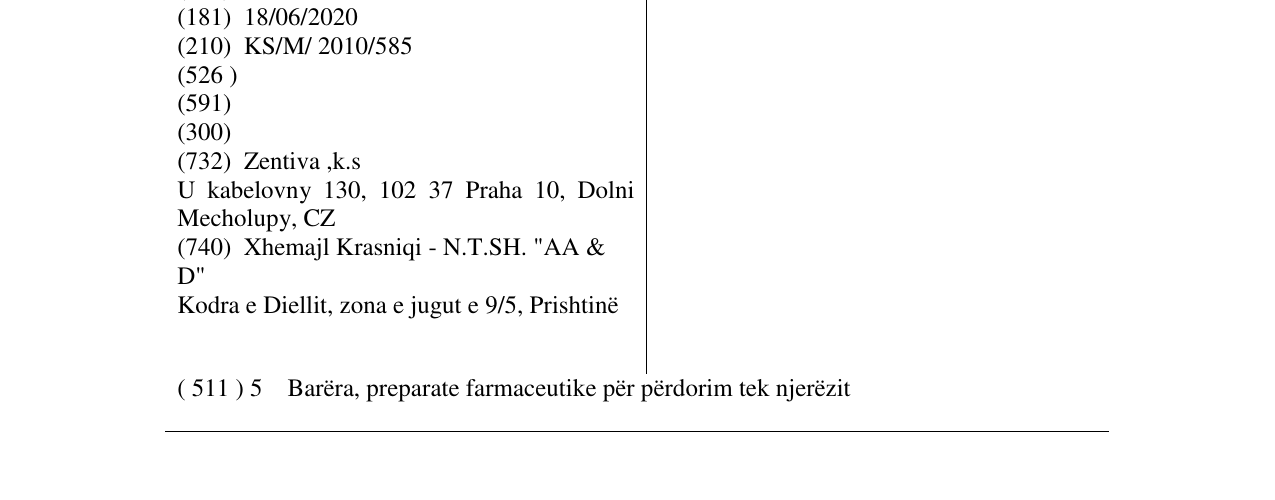 Zëri i markës ZEDEOS në buletin