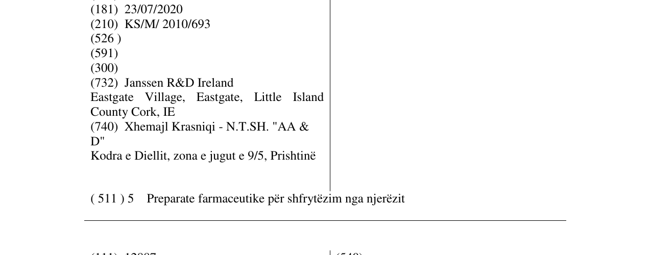 Zëri i markës INTHUSA në buletin