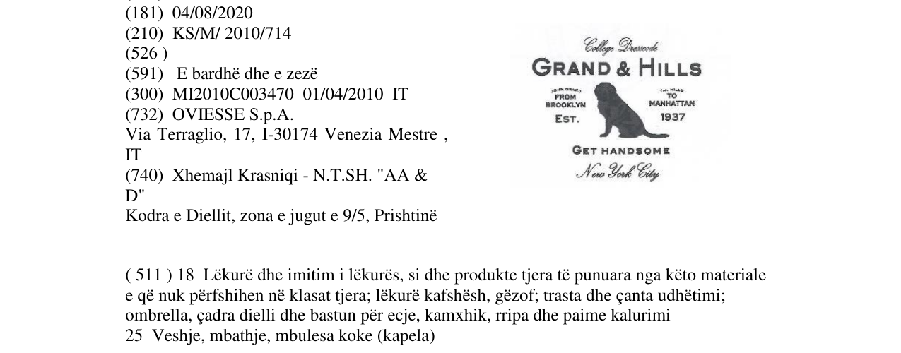 Zëri i markës GRAND & HILLS në buletin
