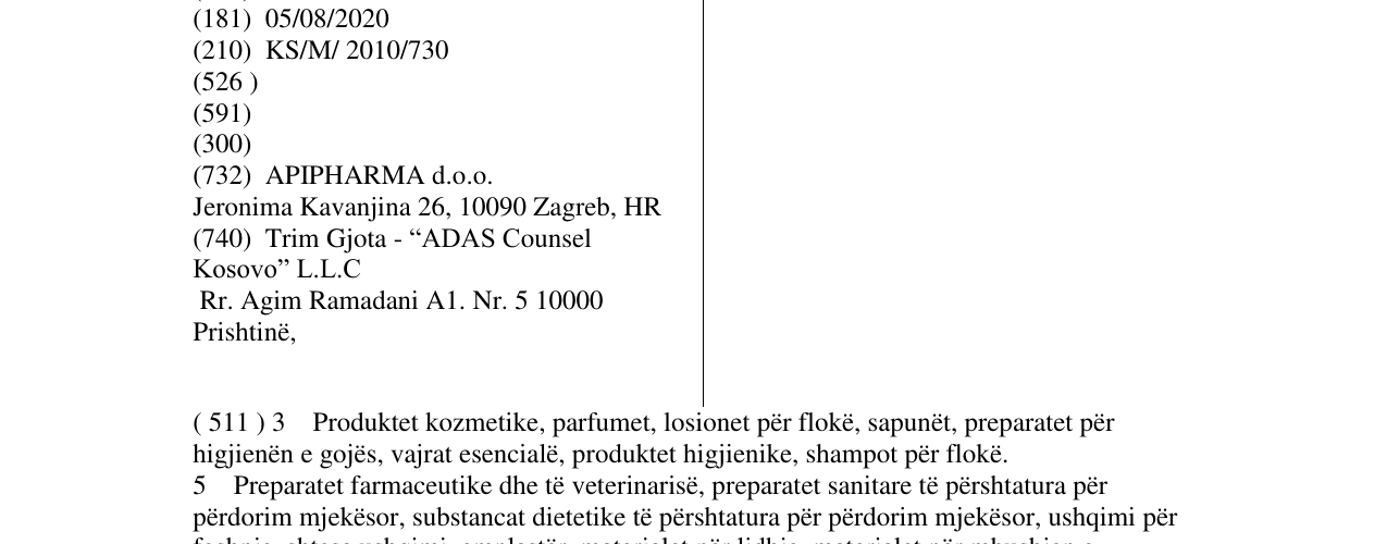 Zëri i markës PROPOVIT në buletin