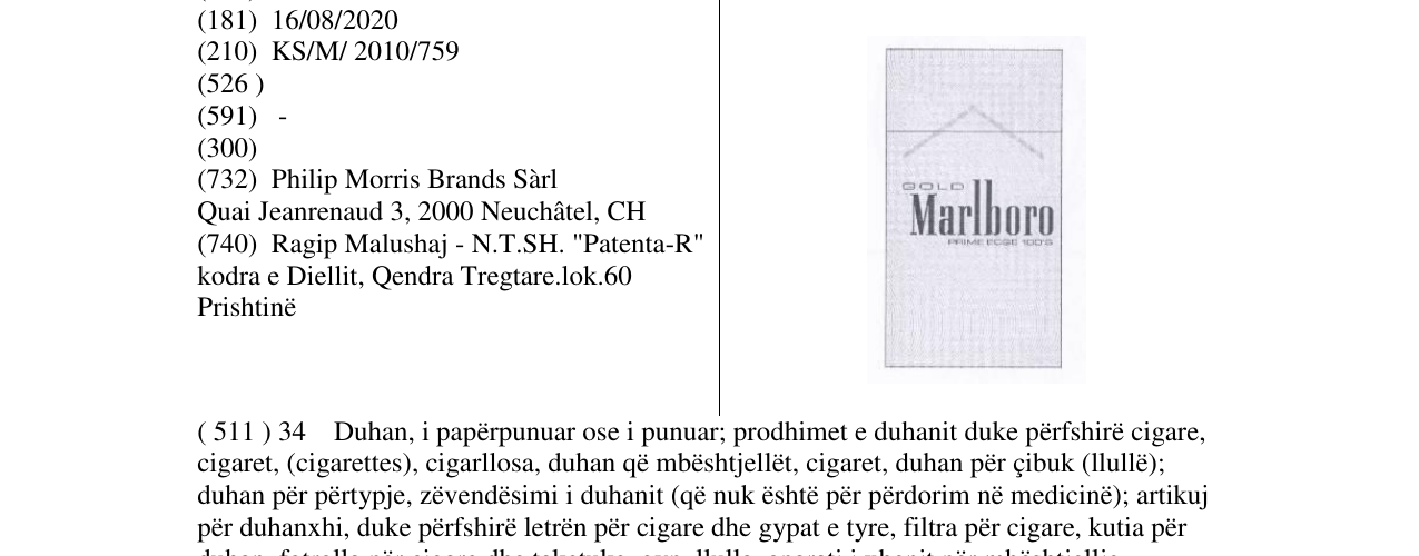 Zëri i markës Markë figurative në buletin