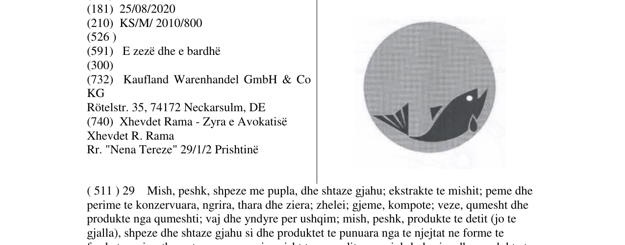 Zëri i markës Markë figurative në buletin