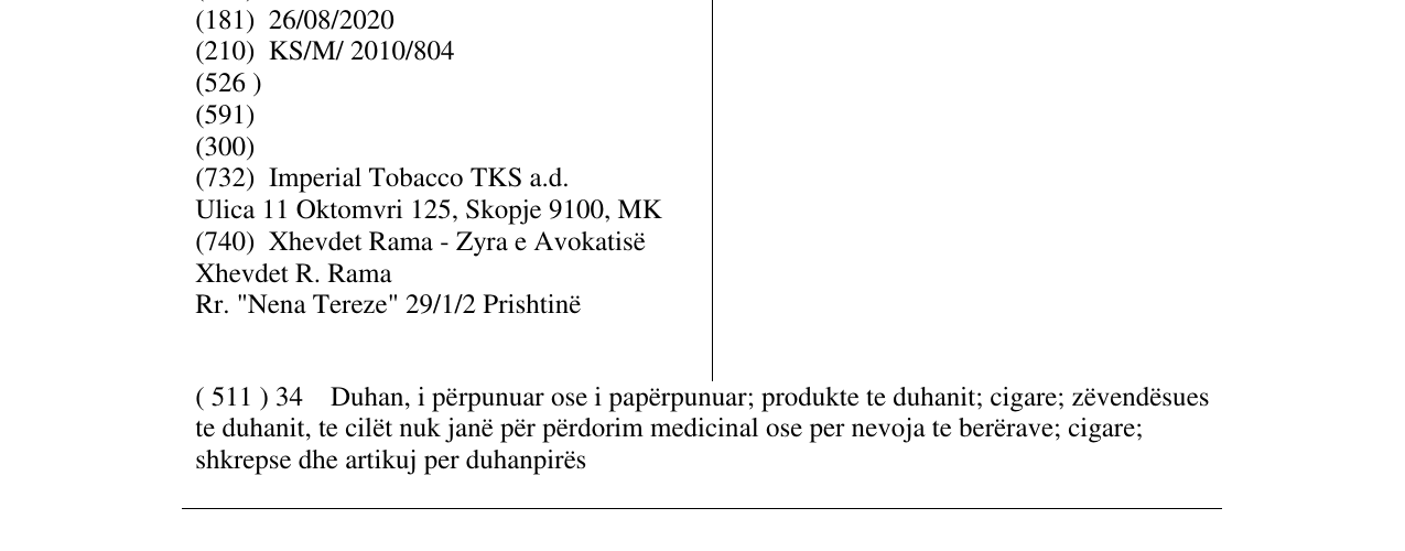 Zëri i markës RODEO në buletin