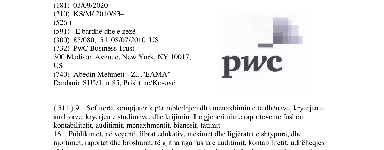 Zëri i markës pwc në buletin