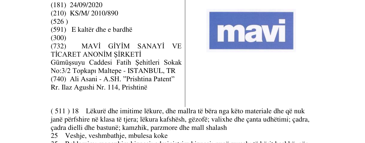 Zëri i markës mavi në buletin