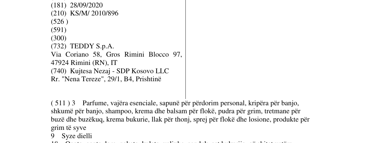 Zëri i markës CALLIOPE në buletin