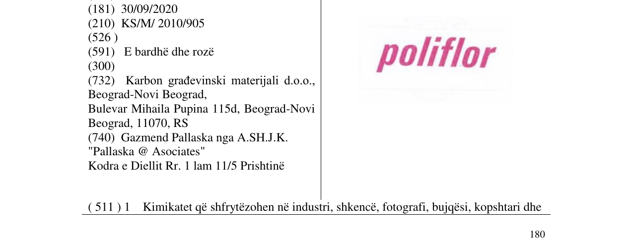Zëri i markës poliflor në buletin