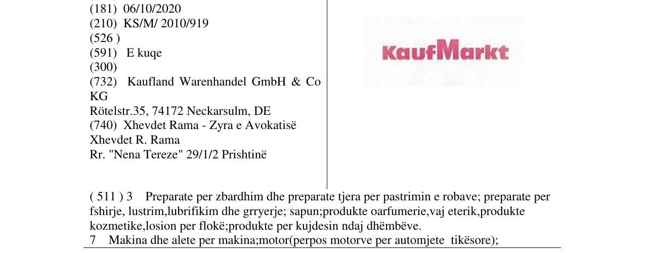 Zëri i markës KaufMarkt në buletin
