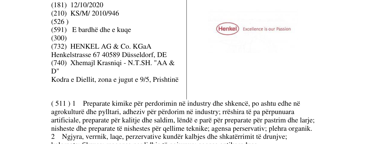Zëri i markës Henkel Excellence is our Passion në buletin