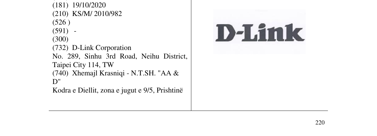 Zëri i markës D-Link në buletin