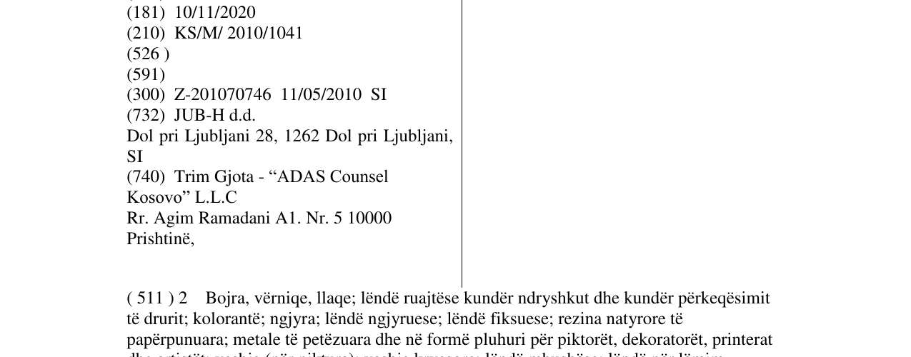 Zëri i markës Unigrund në buletin