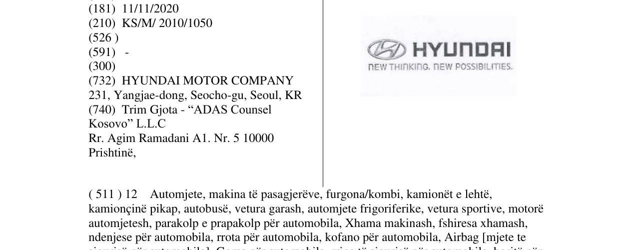 Zëri i markës HYUNDAI NEW THINKING, NEW POSSIBILITIES. në buletin