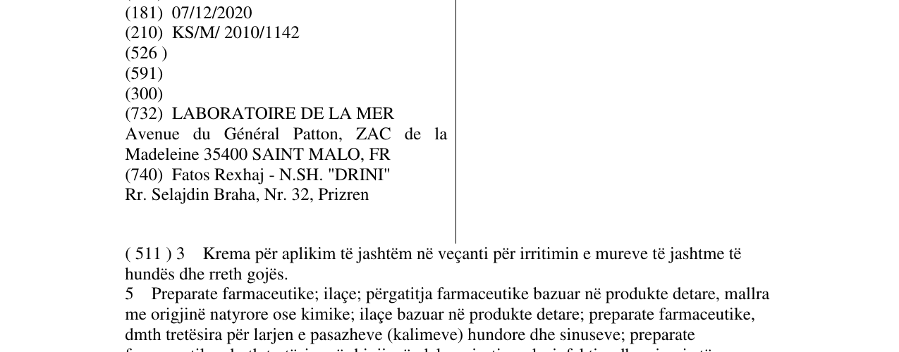 Zëri i markës PHYSIOMER në buletin