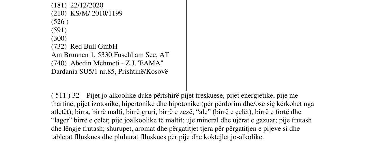 Zëri i markës DEMI I KUQ në buletin