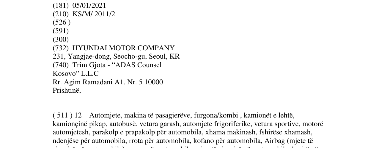 Zëri i markës VELOSTER në buletin