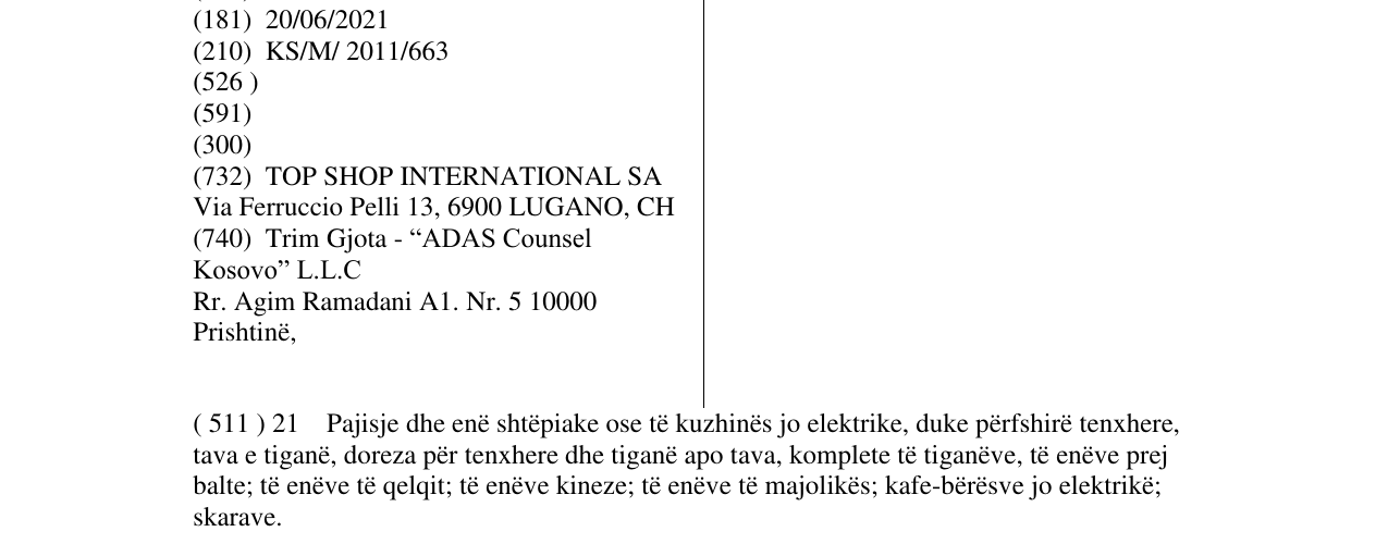 Zëri i markës DELIMANO CERAMICA në buletin