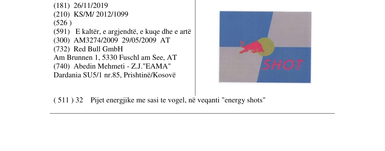 Zëri i markës Markë figurative në buletin