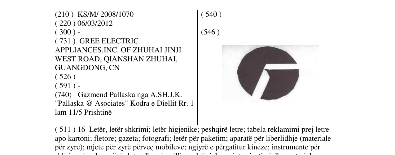 Zëri i markës Markë figurative në buletin