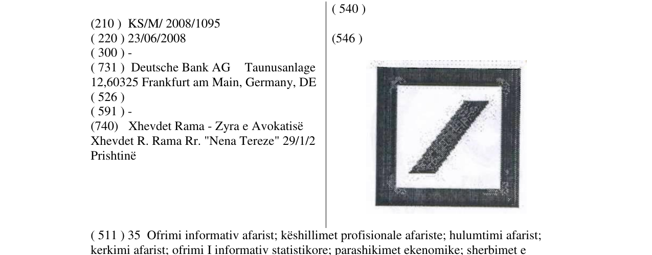 Zëri i markës Markë figurative në buletin
