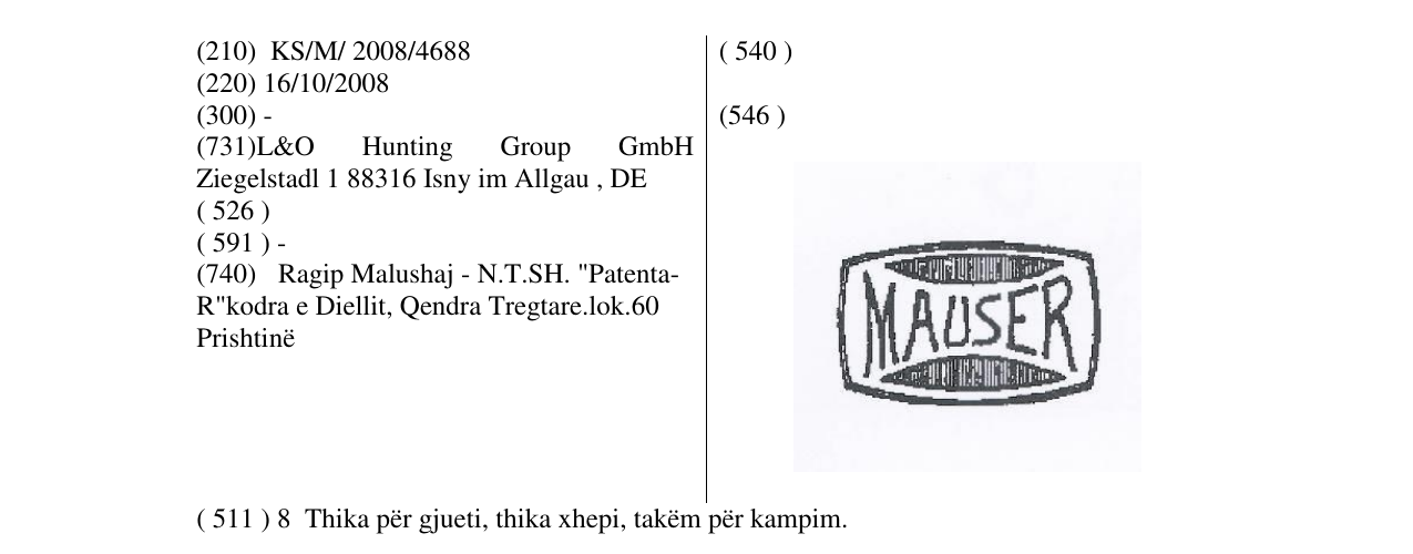 Zëri i markës Markë figurative në buletin
