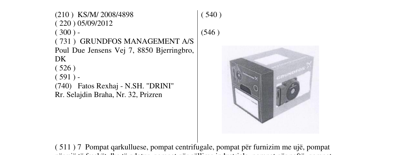 Zëri i markës Markë figurative në buletin