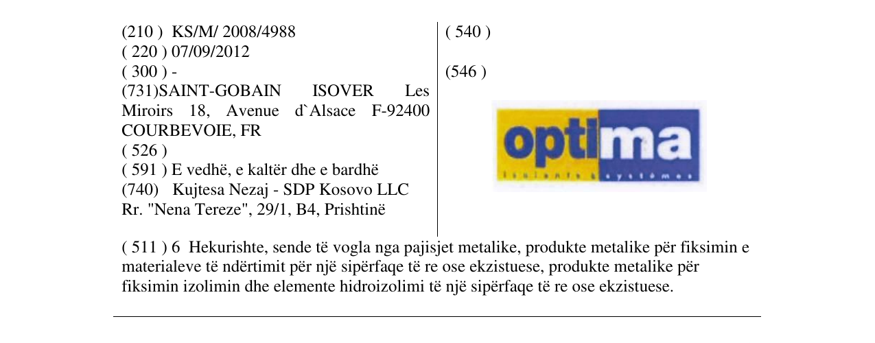 Zëri i markës optima në buletin