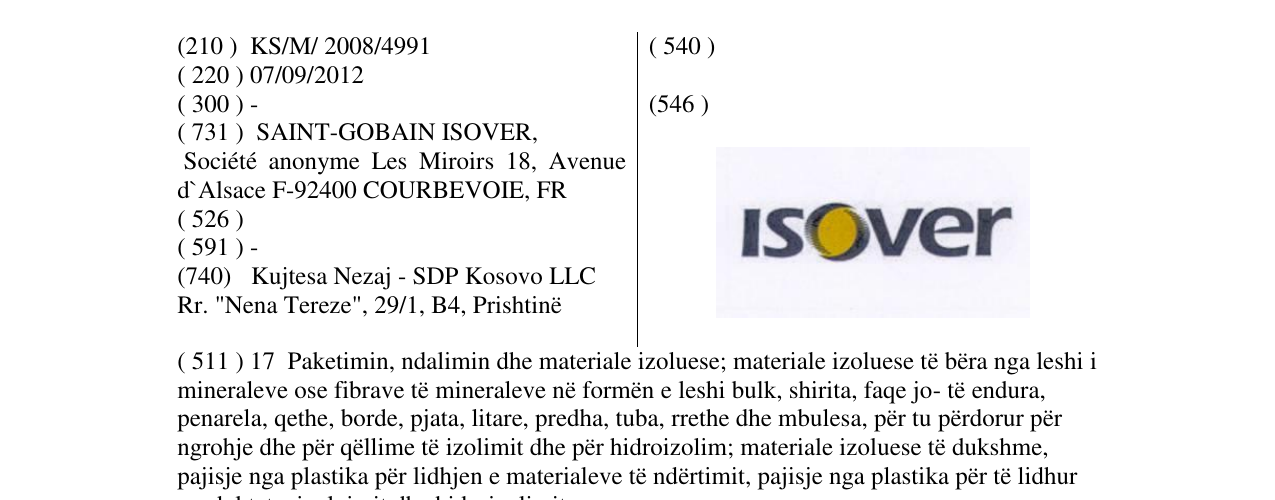Zëri i markës ISOVer në buletin