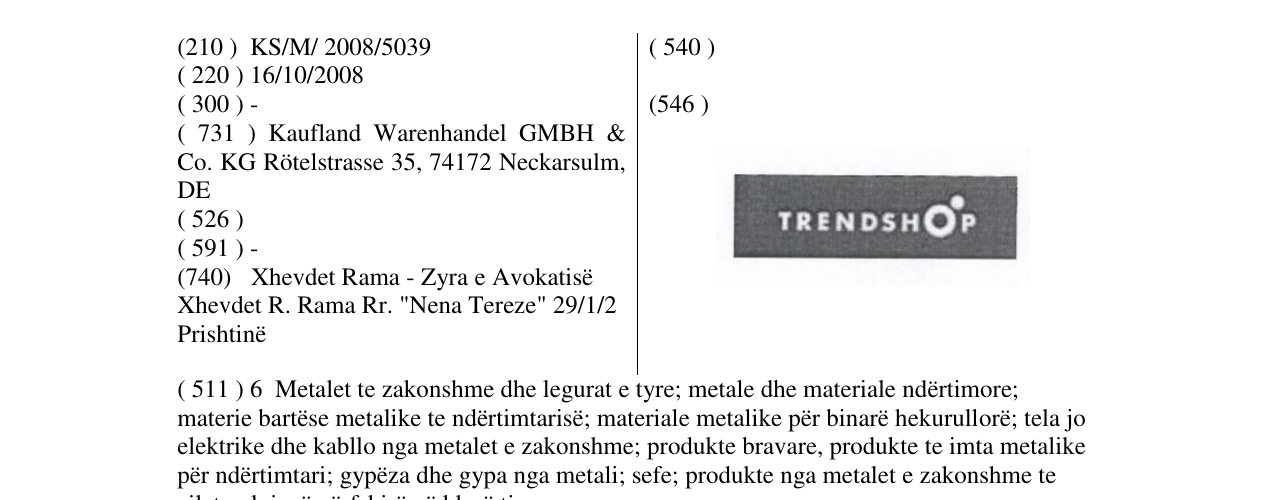 Zëri i markës TRENDSHOP në buletin