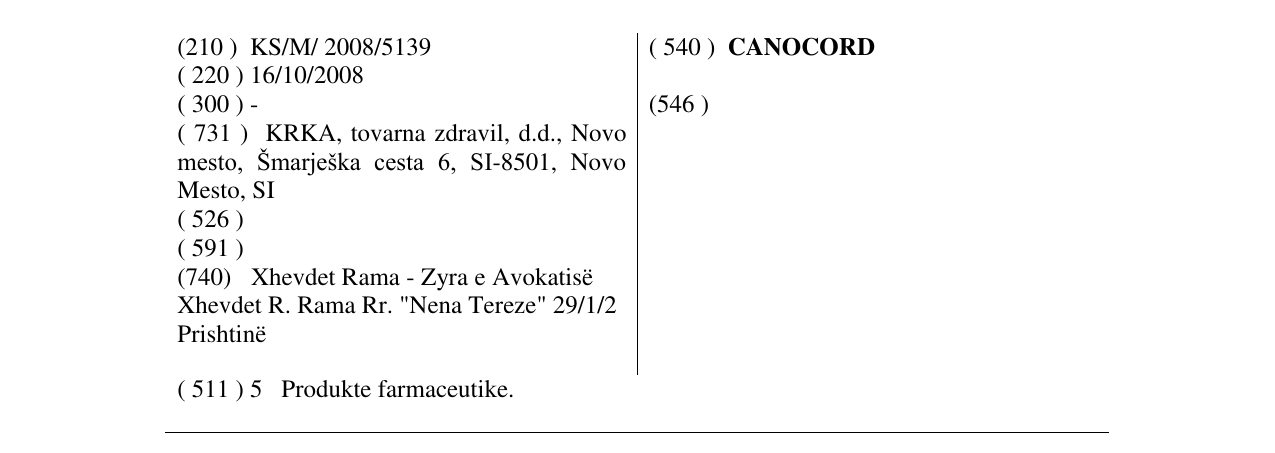 Zëri i markës CANOCORD në buletin