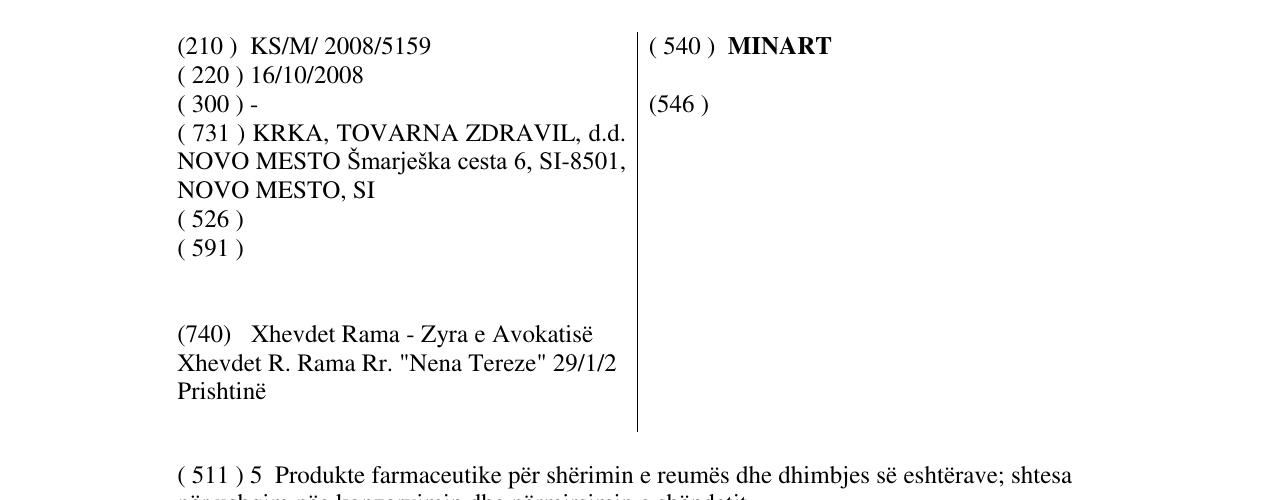 Zëri i markës MINART në buletin