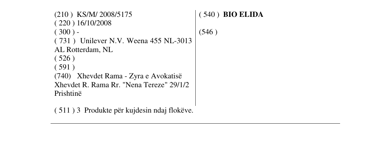 Zëri i markës BIO ELIDA në buletin