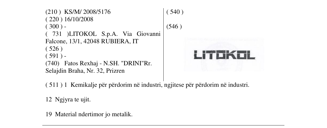 Zëri i markës LITOKOL në buletin