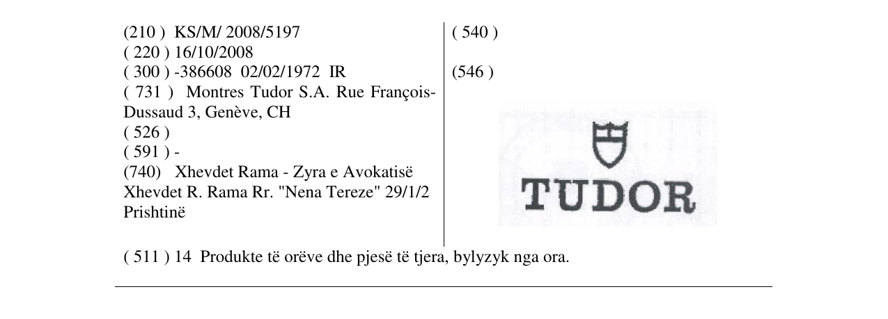 Zëri i markës TUDOR në buletin