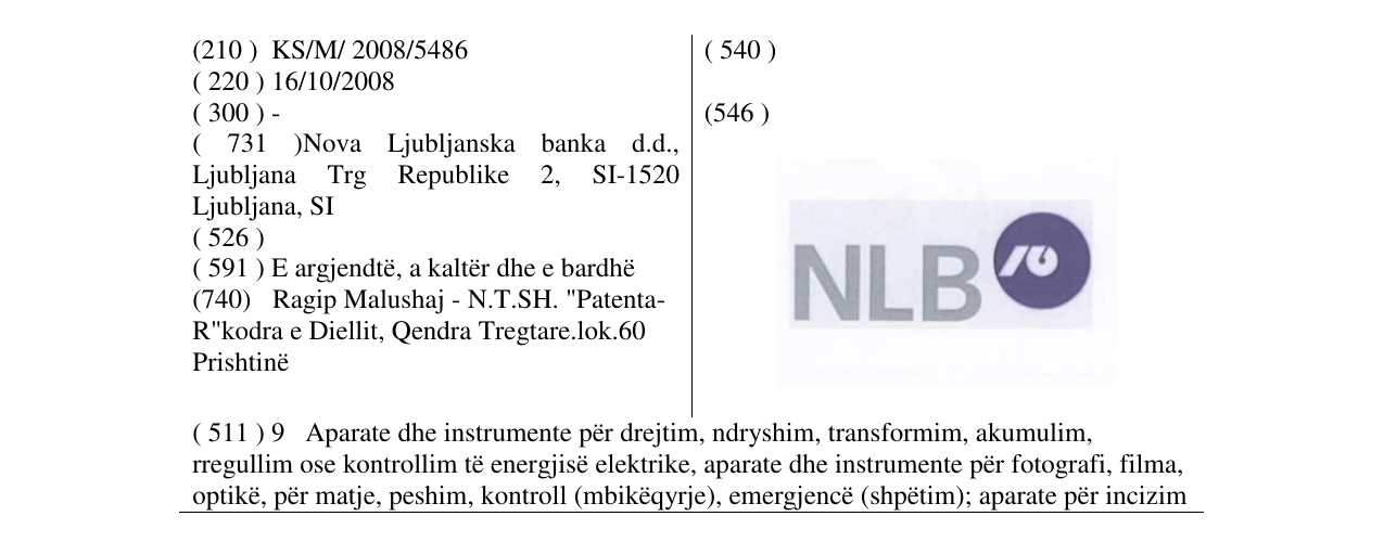 Zëri i markës NLB në buletin
