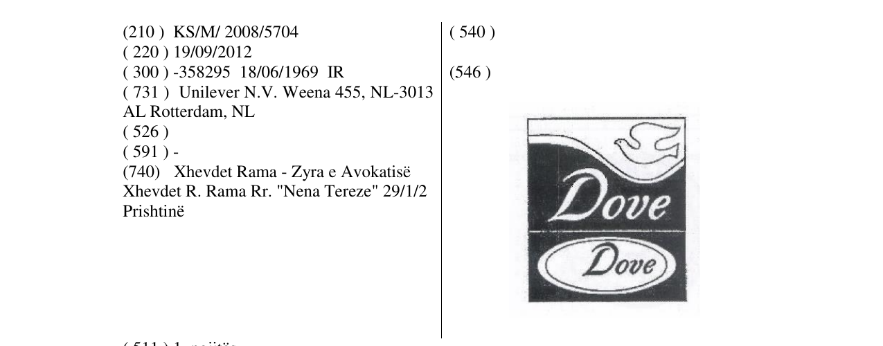 Zëri i markës DOVE në buletin