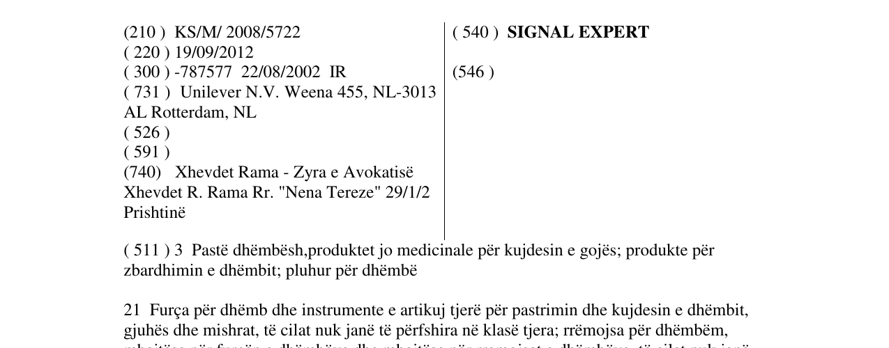 Zëri i markës SIGNAL EXPERT në buletin