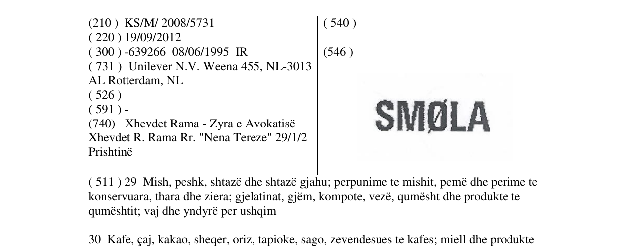 Zëri i markës SMØLA në buletin