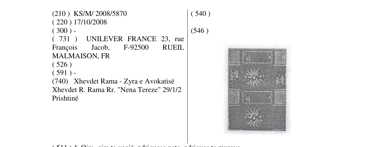 Zëri i markës SOLA STYLISED (PACKAGING) në buletin