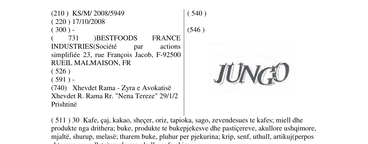 Zëri i markës JUNGO STYLISED në buletin