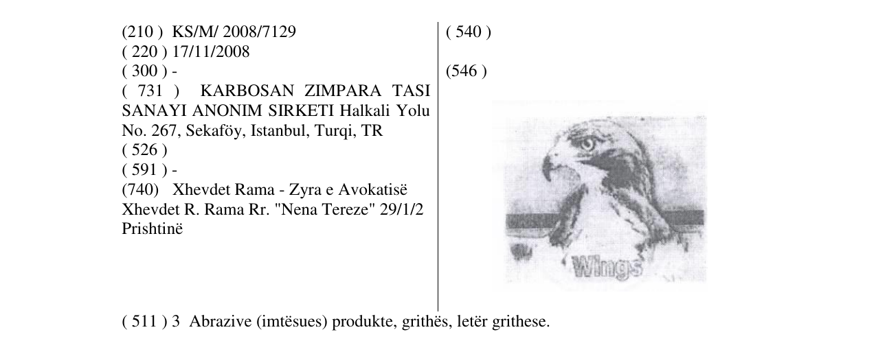 Zëri i markës Markë figurative në buletin