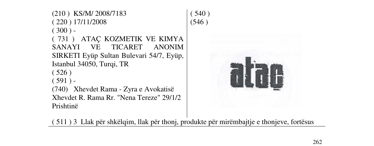 Zëri i markës Markë figurative në buletin
