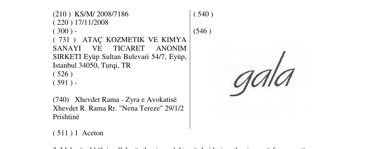 Zëri i markës Markë figurative në buletin