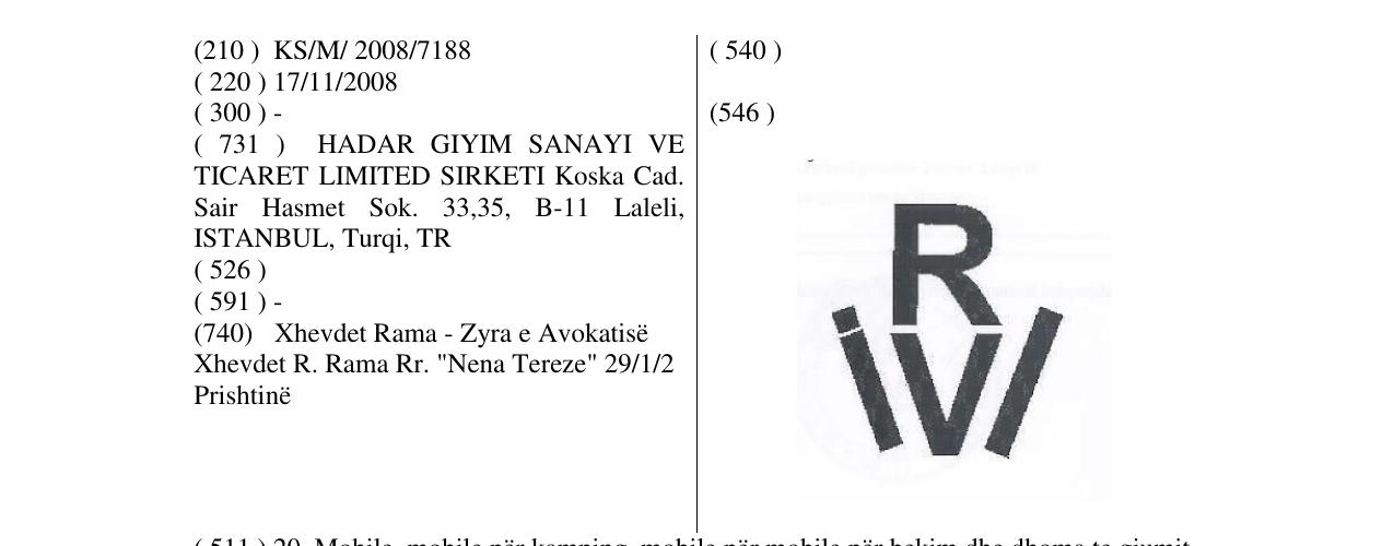 Zëri i markës RIVL në buletin