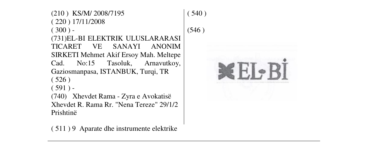 Zëri i markës Markë figurative në buletin