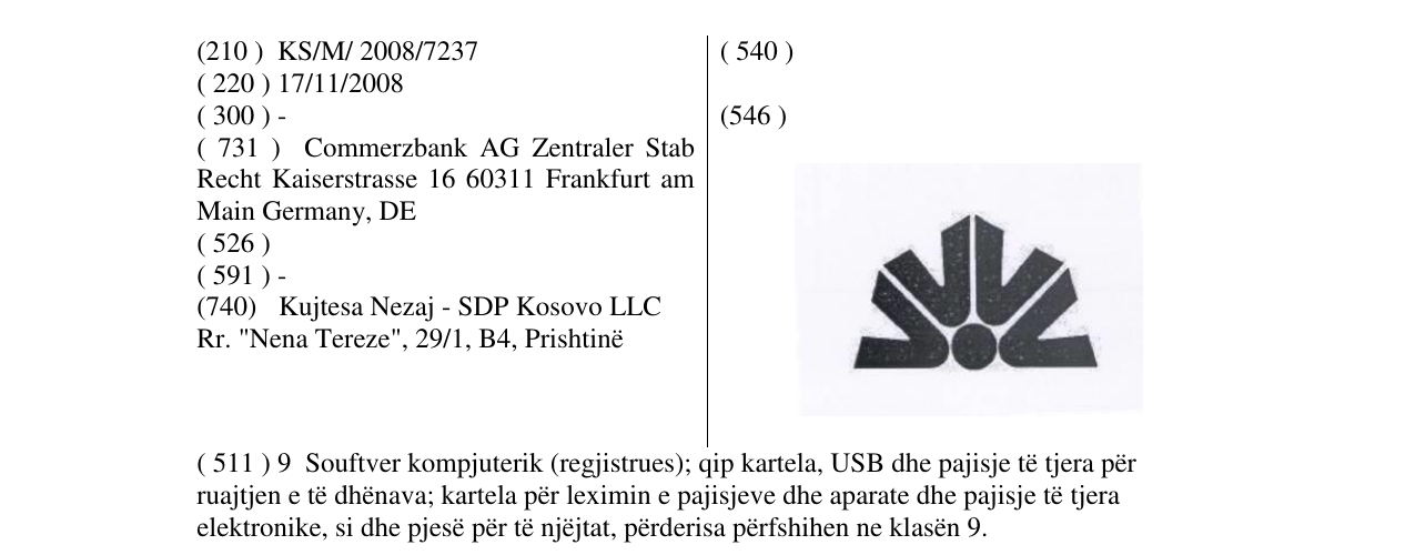 Zëri i markës Markë figurative në buletin