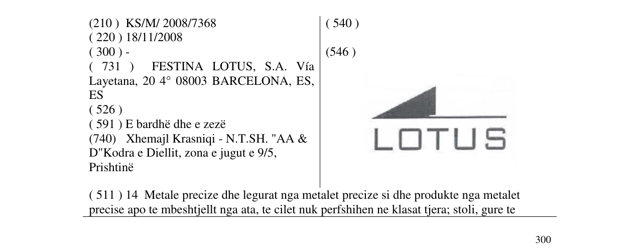 Zëri i markës Markë figurative në buletin