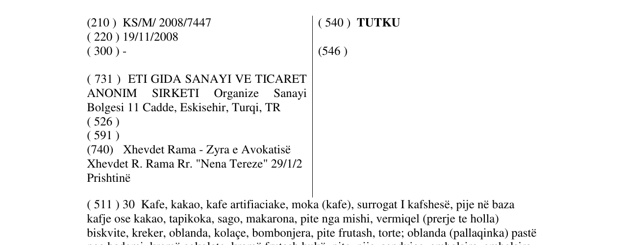 Zëri i markës TUTKU në buletin